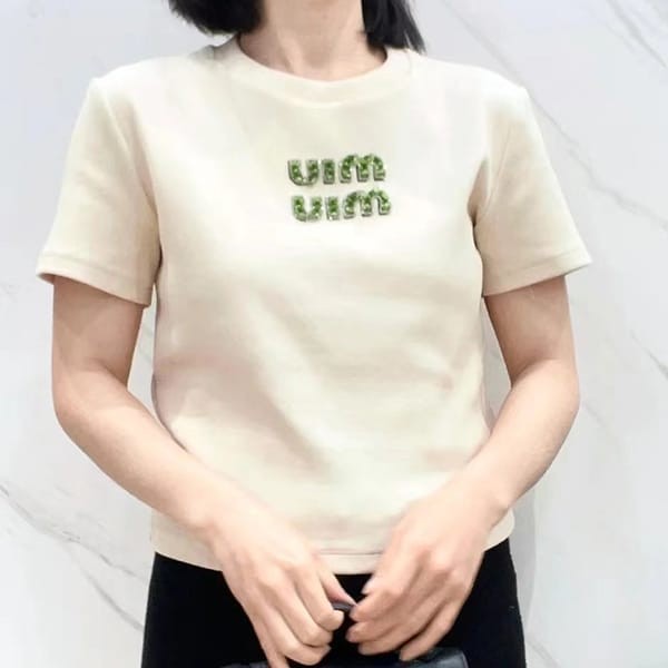 最安値挑戦ミュウミュウ スーパーコピー ジャージー Tシャツ MJN499_14ARF0HAT​